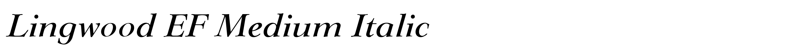 Lingwood EF Medium Italic